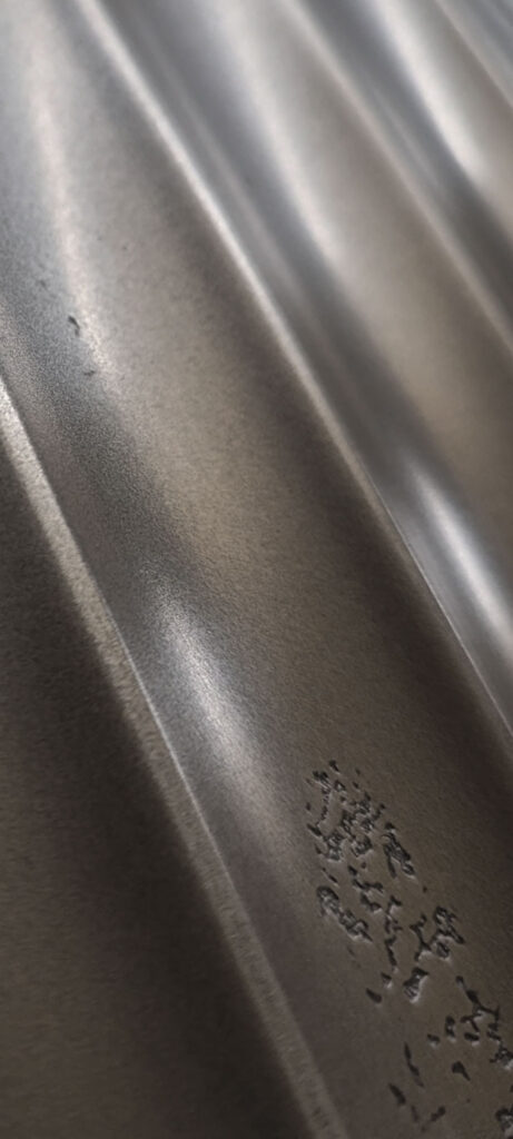 Metal finishes: bronze flutes texture